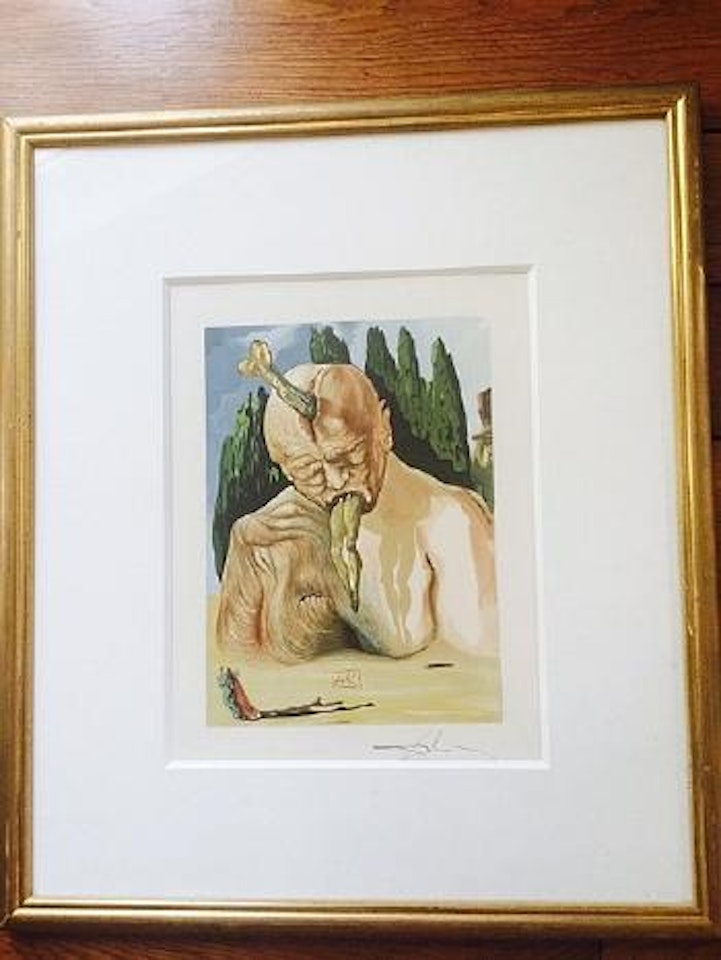 Un Diable logicien (Enfer, Chant XXVIII de la Divine Comédie illustrée par Dali) by Salvador Dali