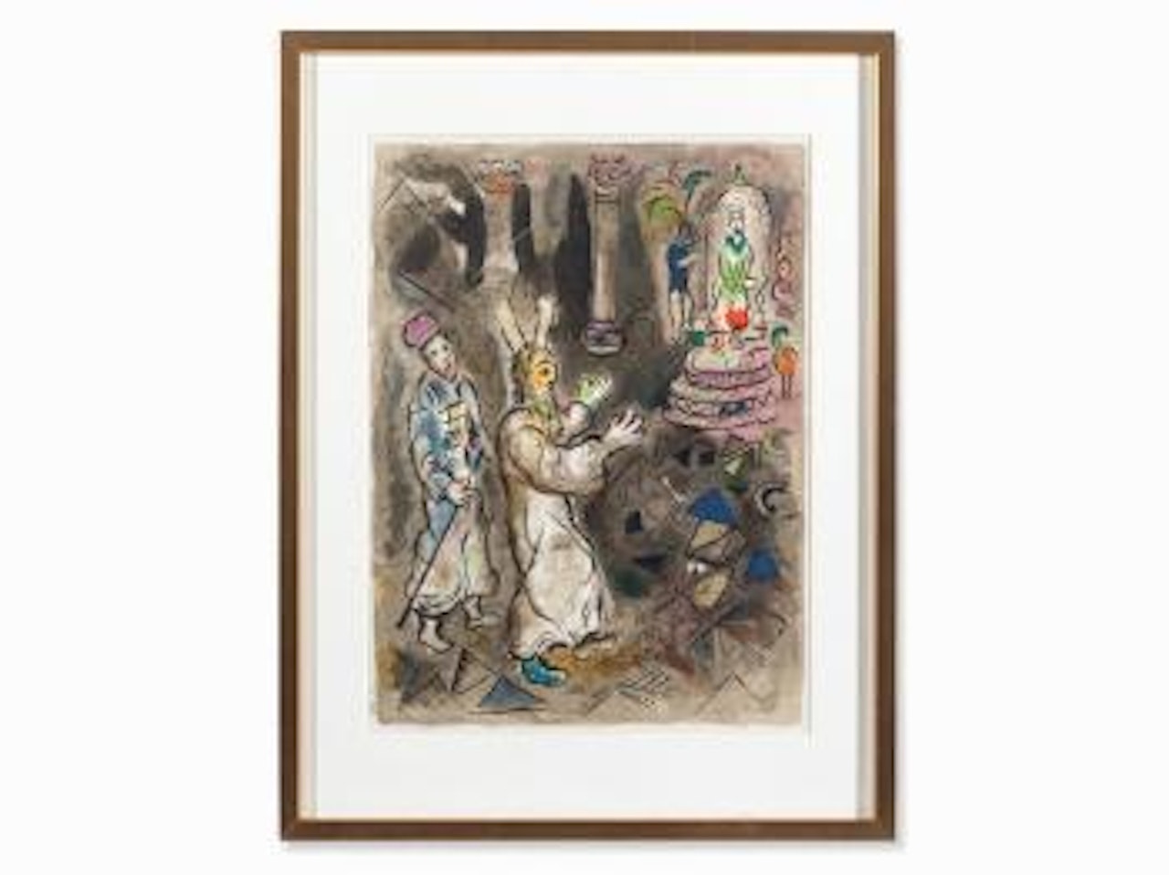 Moses and Aaron before The Pharaoh by Marc Chagall
