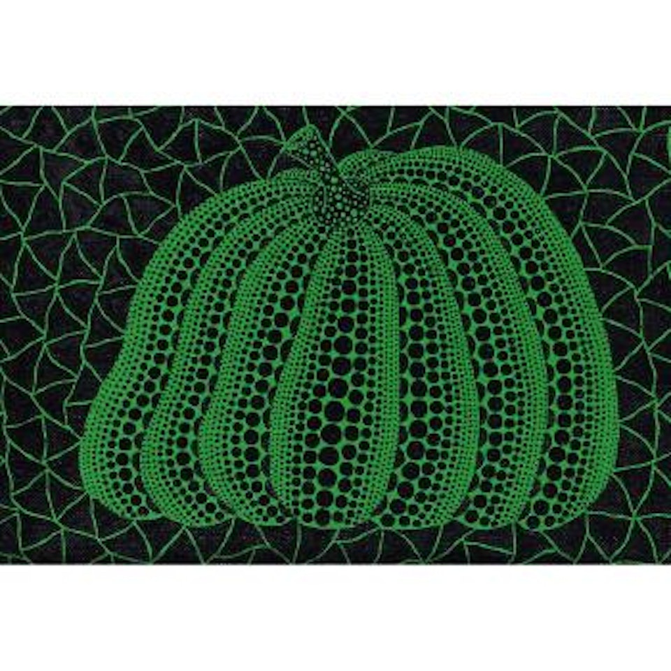 Green pumpkin by Yayoi Kusama