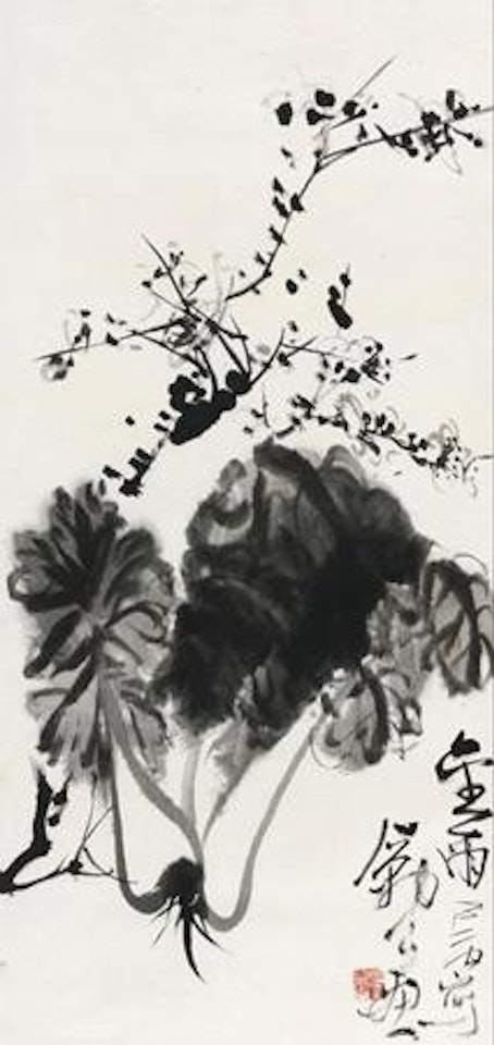 Plum and Cabbage by Li Kuchan