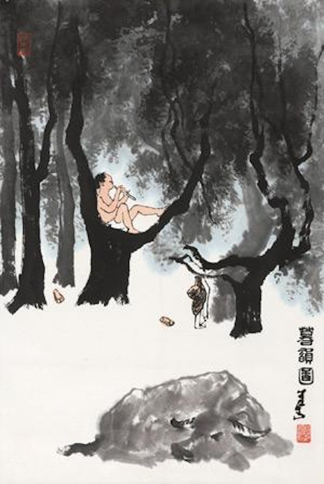 Herding by Li Keran