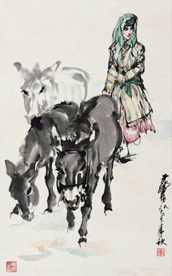 Herding Donkeys by Huang Zhou