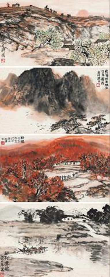 Four Season Lanscapes by Fang Jizhong