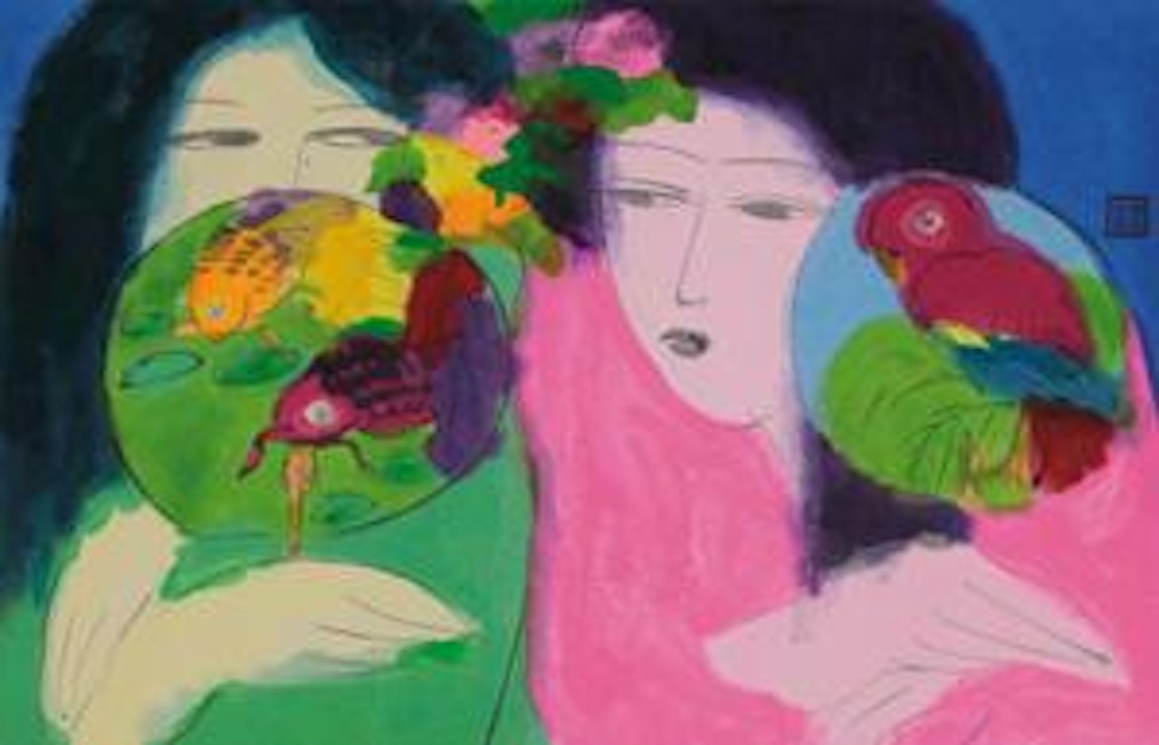 Beauties and Fans by Walasse Ting