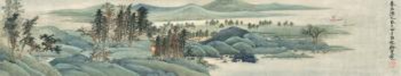 Spring river and mountains by Xie Zhiliu