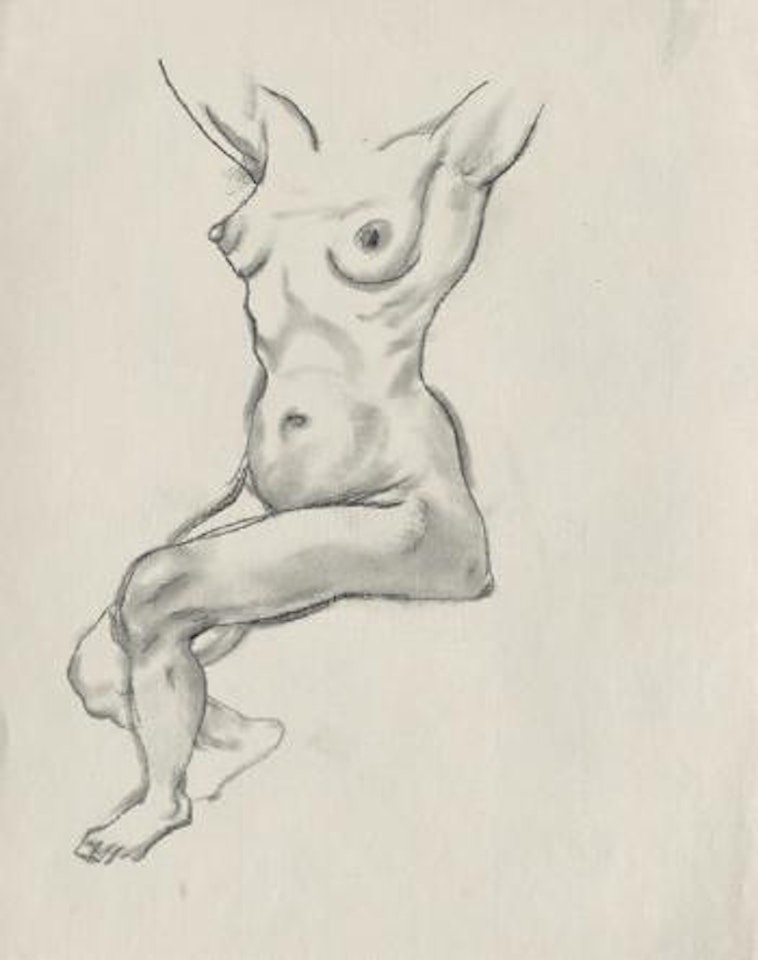 Sitzender weiblicher Akt by George Grosz