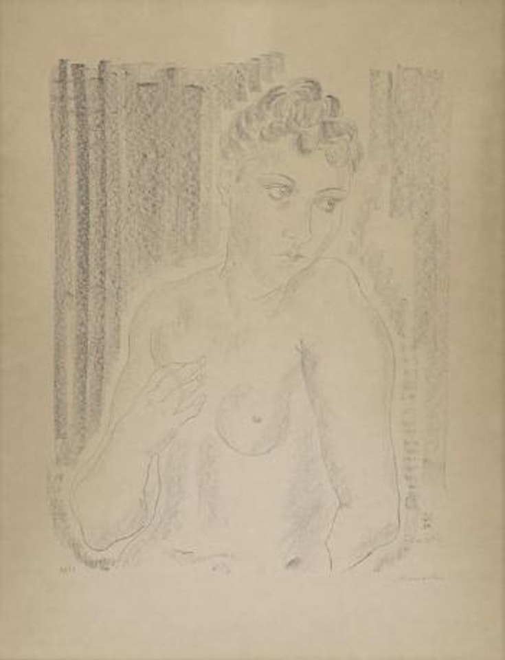 Femme nue à mi-corps by Leonard Tsuguharu Foujita