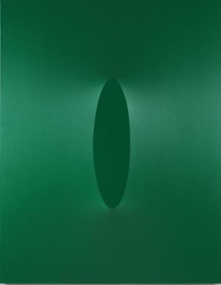 One green ellipse by Turi Simeti
