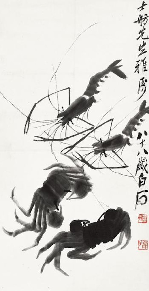 Shrimps and crabs by Qi Baishi