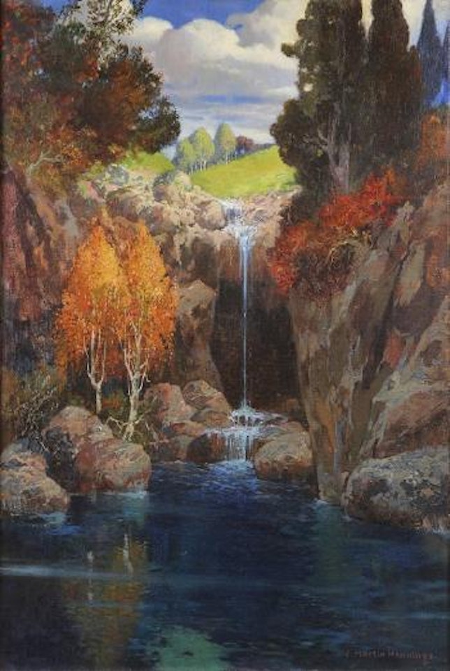 Waterfall by Ernest Martin Hennings