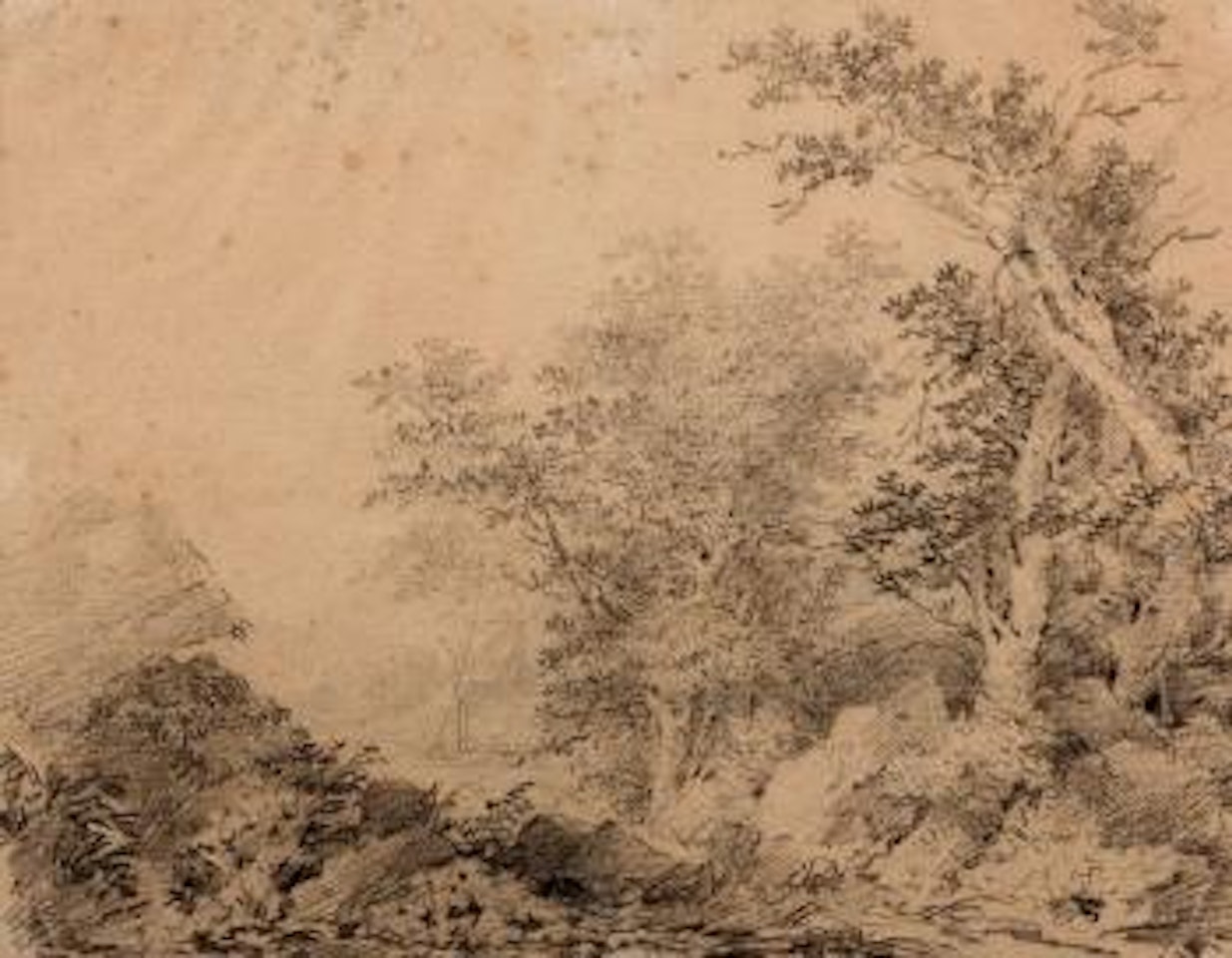 Etude de paysage by Jean-Honoré Fragonard