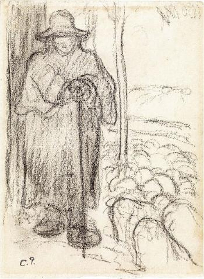 Le berger by Camille Pissarro
