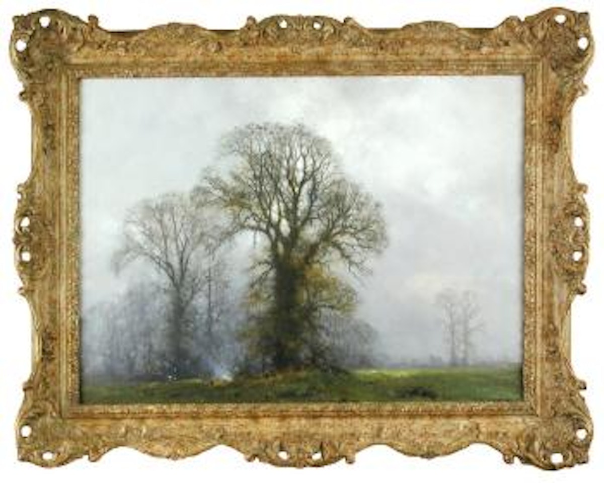 Landscape with bonfire by David Shepherd