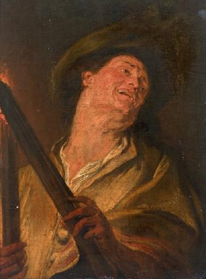 Homme tenant une torche by Anthony van Dyck