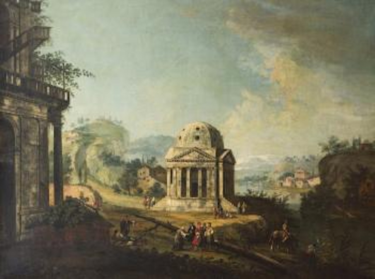 Caprice avec un petit temple by Michele Marieschi