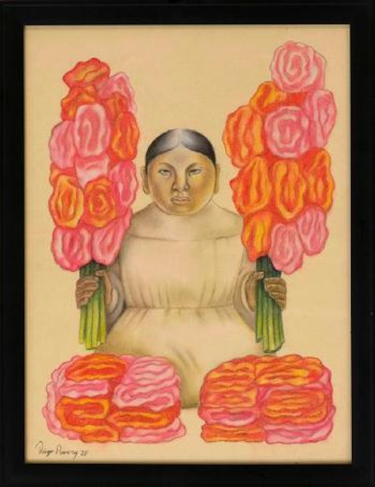 Vendedora de Flores (The Flower Seller) by Diego Rivera