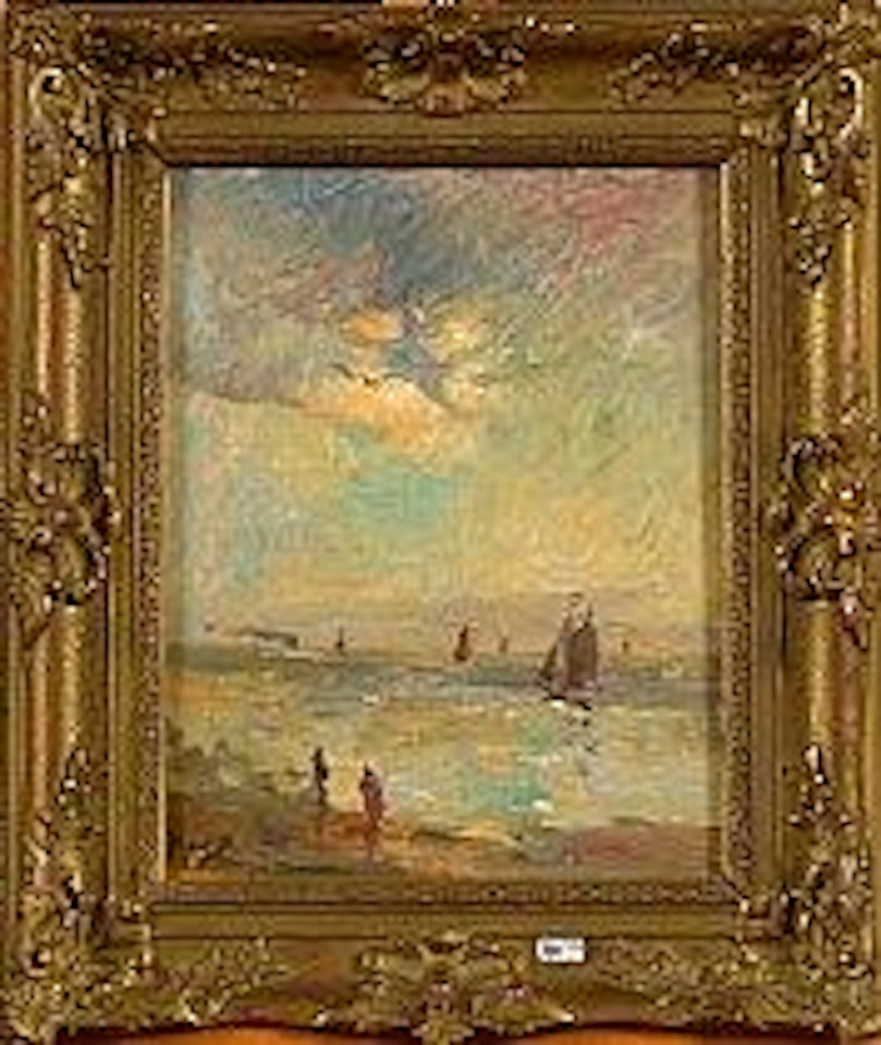 Plage animée by Alfred Stevens