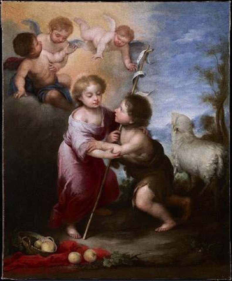 El Niño Jesús y san Juanito by Bartolomé Esteban Murillo