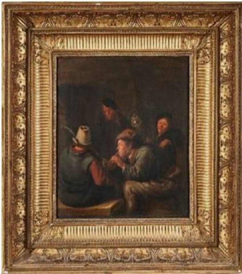 Quatre vieillards dans une taverne by Jan Miense Molenaer