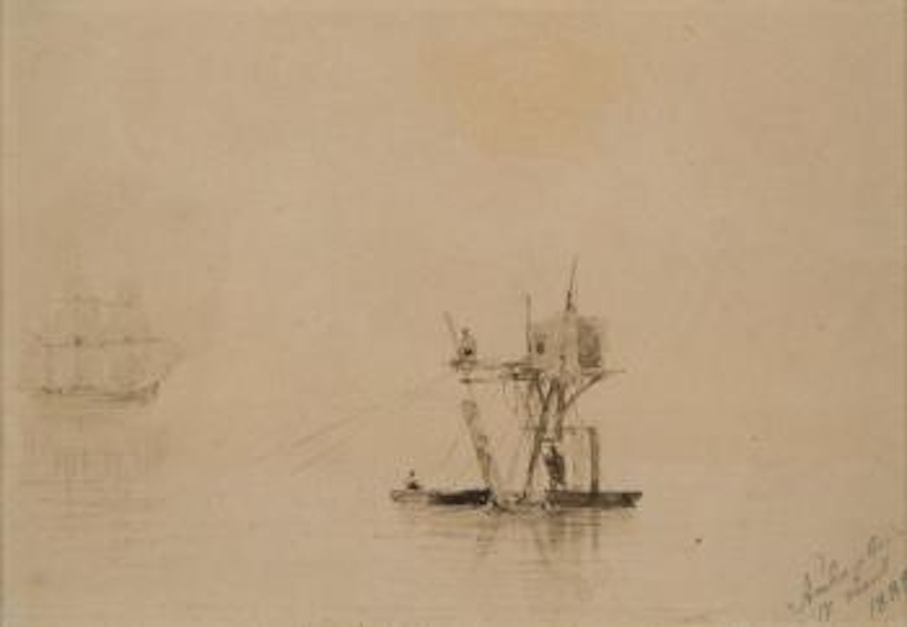 Cabane de pêcheur sur le Bosphore by Ivan Konstantinovich Aivazovsky