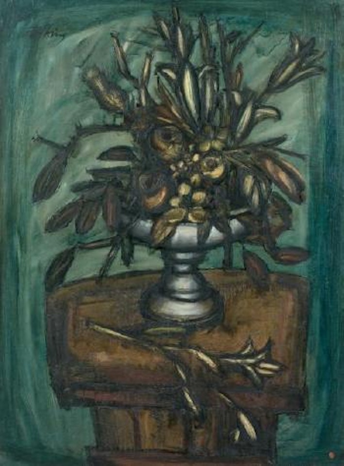 Coupe fleurie sur un entablement by Franz Priking