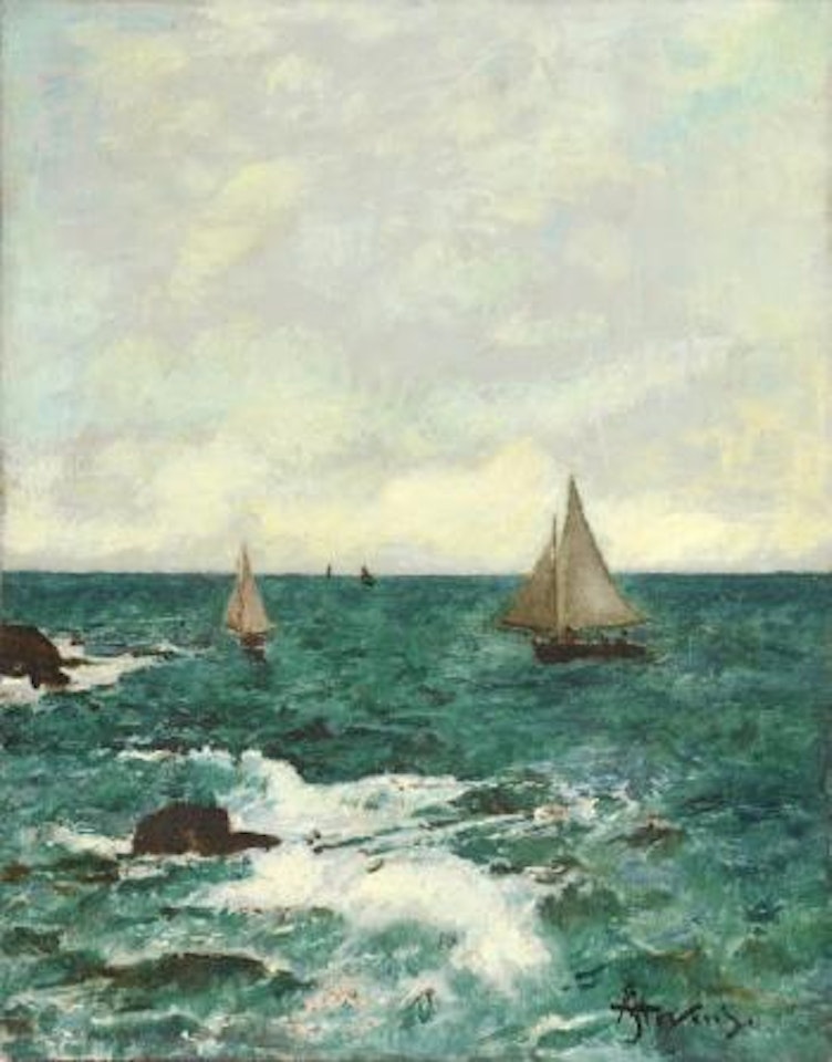 Marine avec vapeur by Alfred Stevens