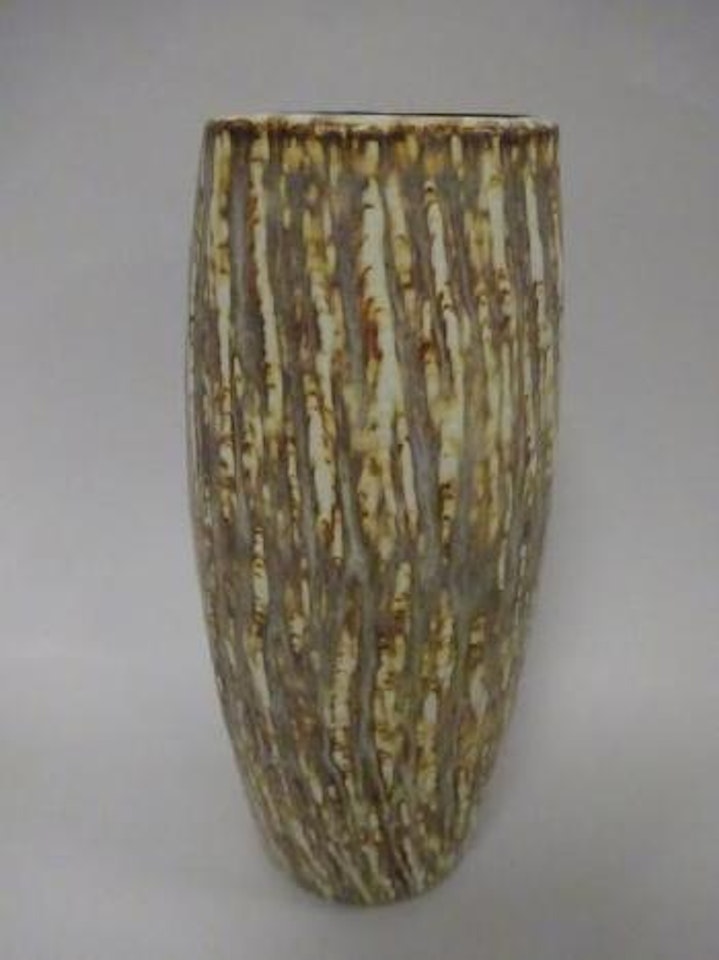 Vase à section ovale by Stig Lindberg