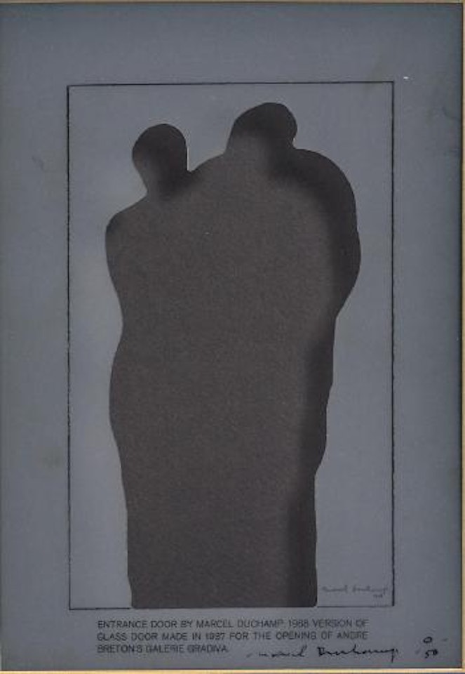 Announcement for the exhibition 'Doors' by Marcel Duchamp