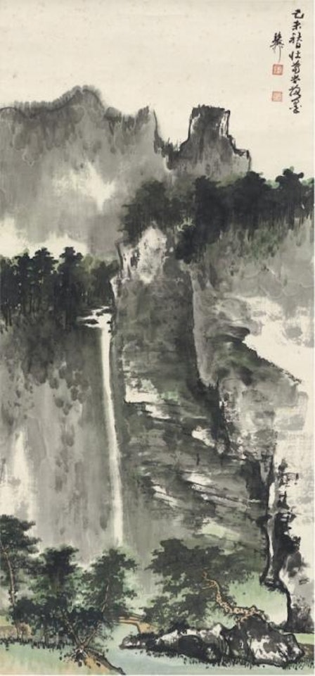 Fall in the verdant hill by Xie Zhiliu