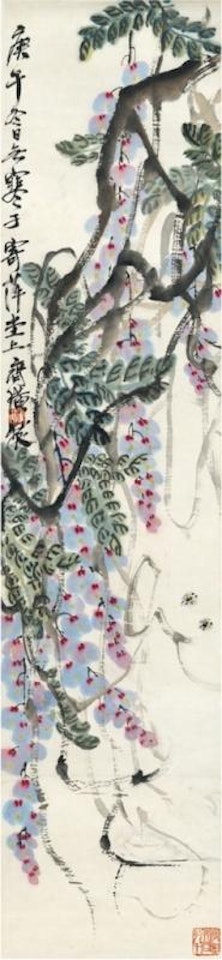 Bees and flower by Qi Baishi