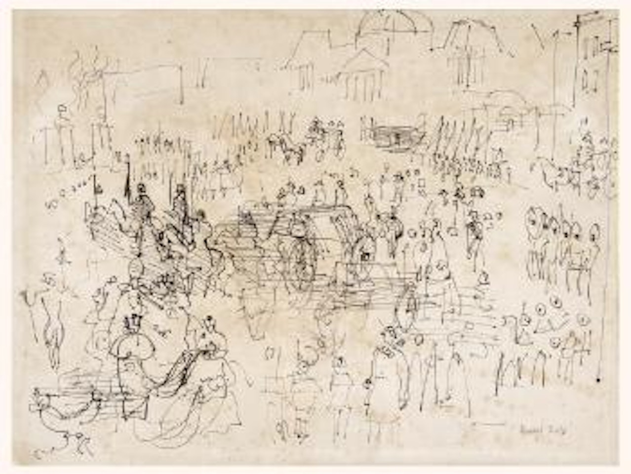 Défilé pour une cérémonie officielle by Raoul Dufy