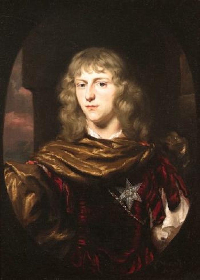 Portrait d’homme en buste dans un ovale peint by Nicolaes Maes