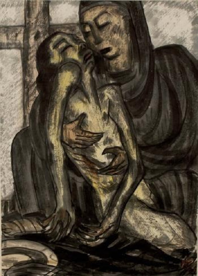 Pietà by Lin Fengmian