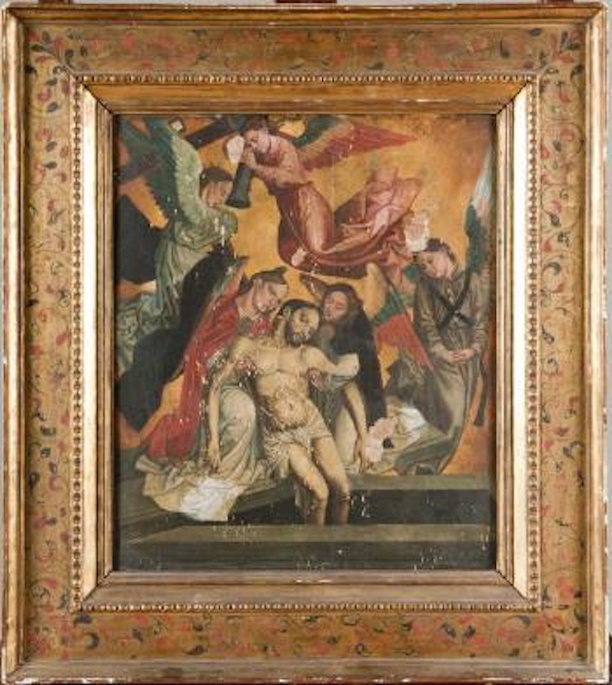Christ au tombeau soutenu par des anges by Spanish School