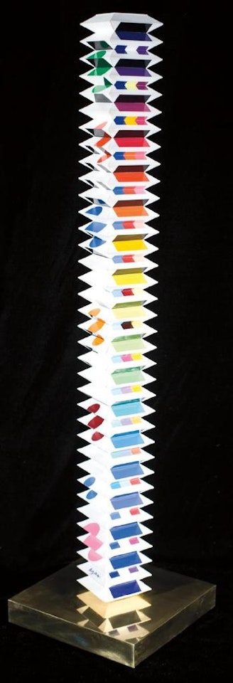 Beyond the visible - multidimensional tower by Yaacov Agam
