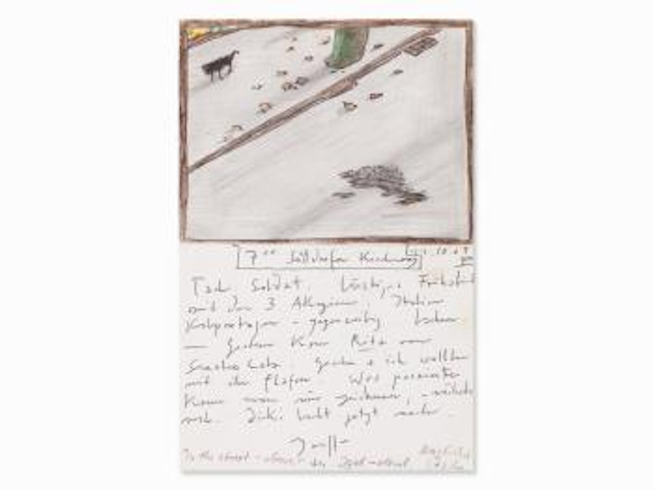 An Igel-dead by Horst Janssen