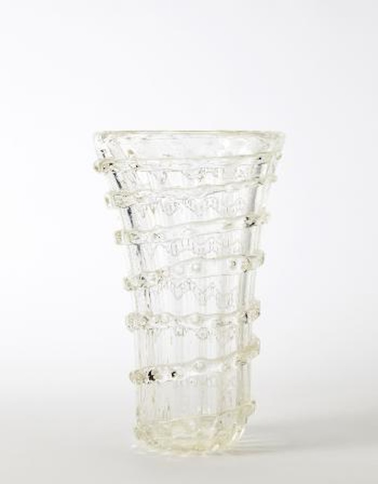 Vaso a bolle disposte regolarmente, con applicazioni spiraliformi by Ercole Barovier