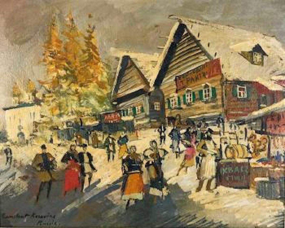 Foire en Russie by Konstantin Alekseevich Korovin