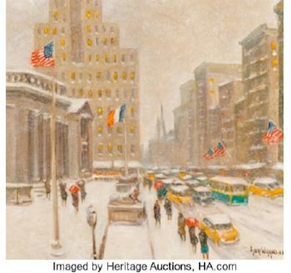 Winter at the Library by Guy Carleton Wiggins