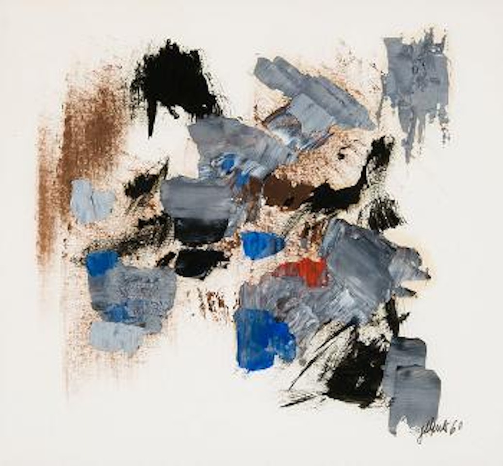 O.T. (Komposition mit rotem Punkt) by Fritz Winter