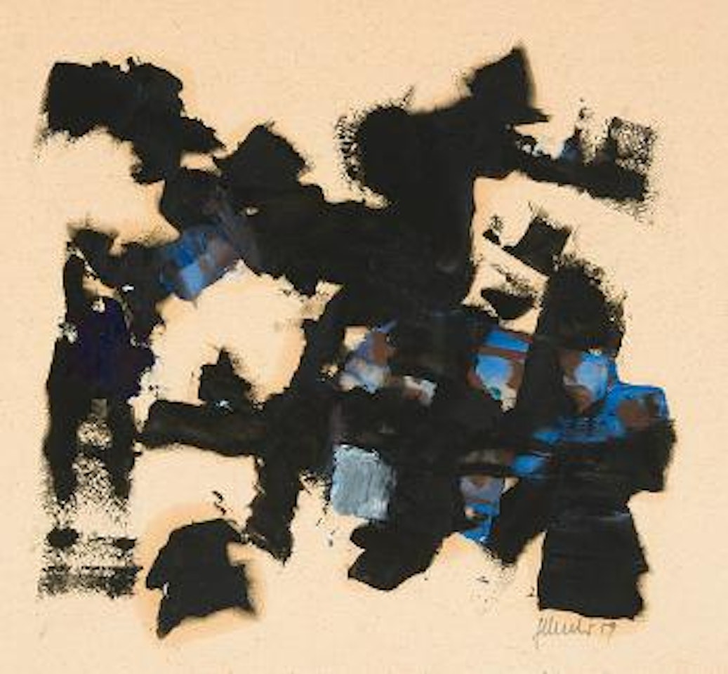 O.T. (Schwarzblaue Komposition) by Fritz Winter