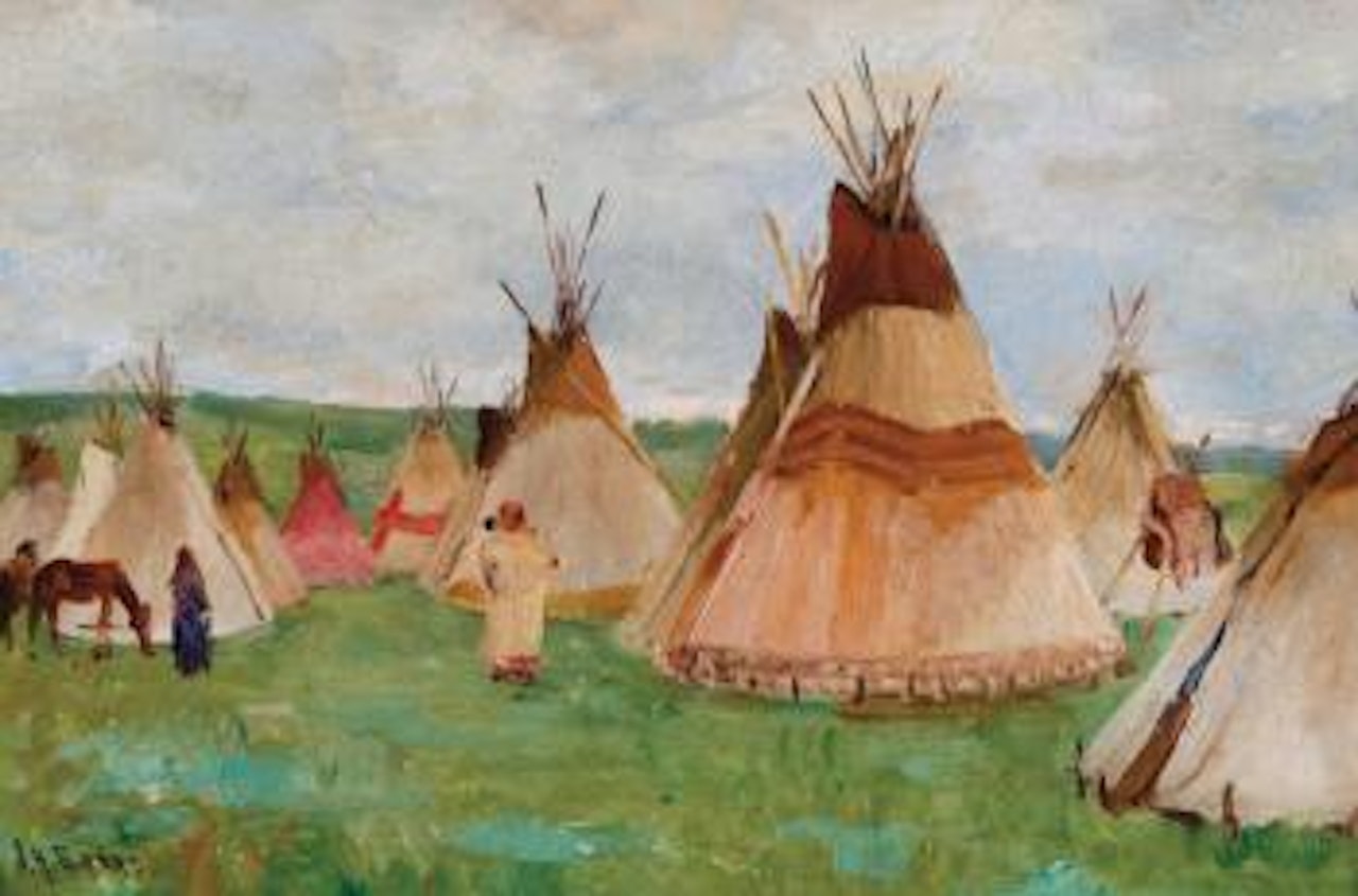 Blackfoot, Glacier Park by Joseph Henry Sharp