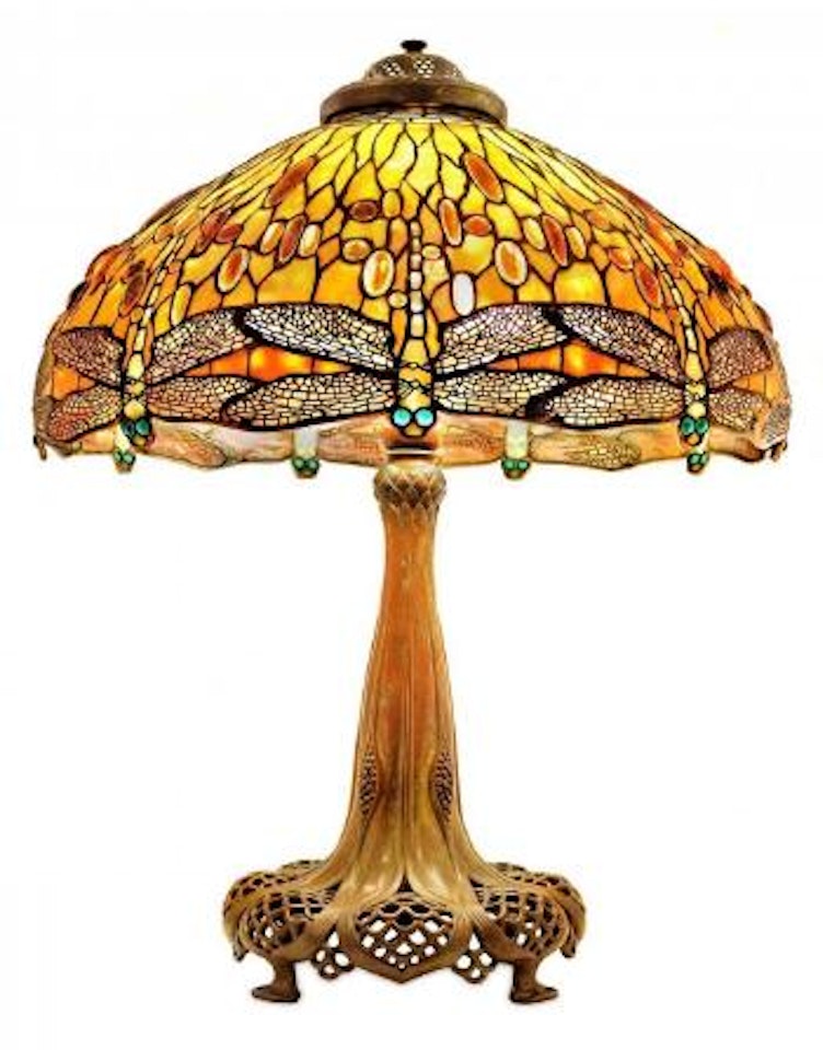 A jeweled drop head dragonfly by Tiffany Studios