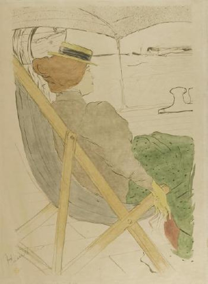 La passagère du 54 – Promenade en yacht by Henri de Toulouse-Lautrec
