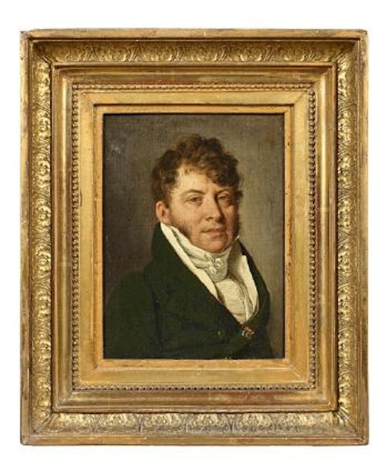 Portrait d’homme en redingote verte portant trois décorations by Louis-Leopold Boilly