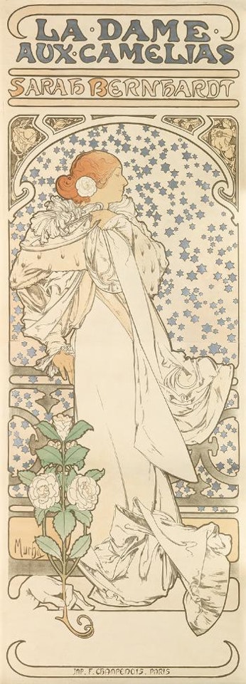 La Dame Aux Camelias. 1896 by Alphonse Mucha