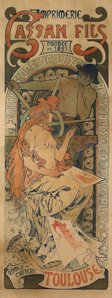 Cassan Fils. 1896 by Alphonse Mucha