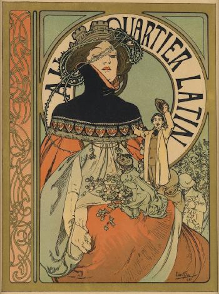 Au Quartier Latin. 1898 by Alphonse Mucha
