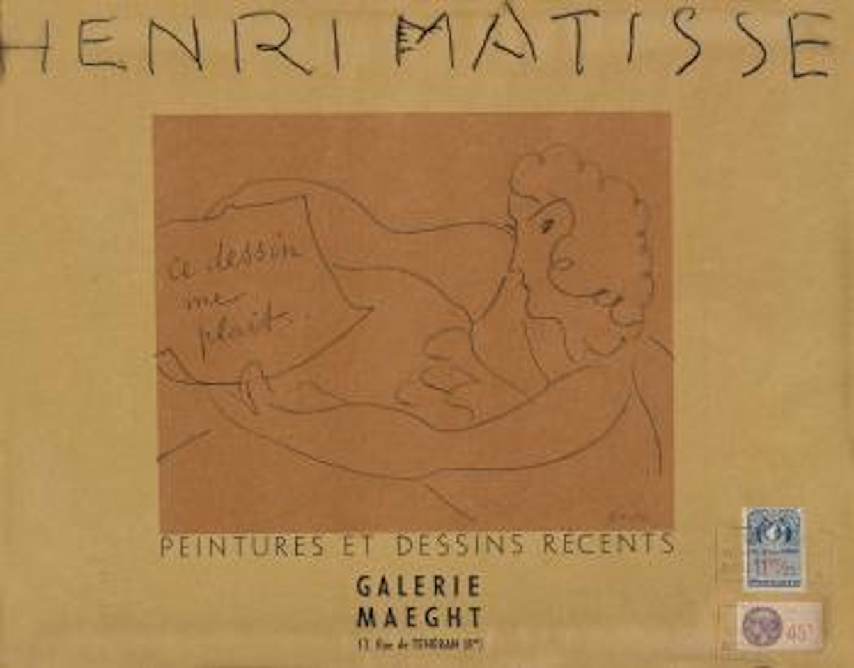 Peintures Et Dessins Récents / Galerie Maeght. 1937 by Henri Matisse