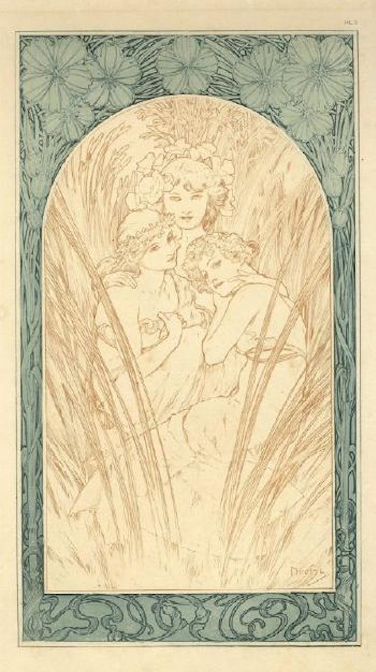 Tavola 3 da Documents décoratifs by Alphonse Mucha